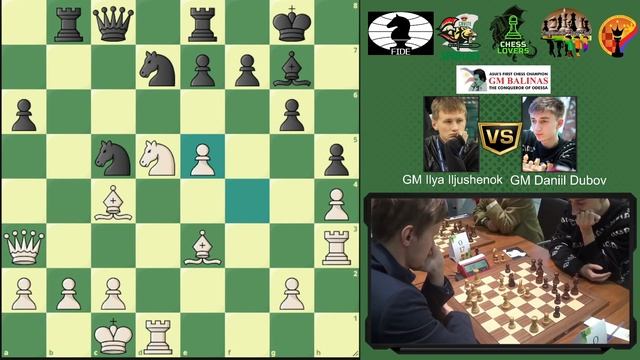 GM Ilja Ilyushenok - GM Daniil Dubov смотреть онлайн