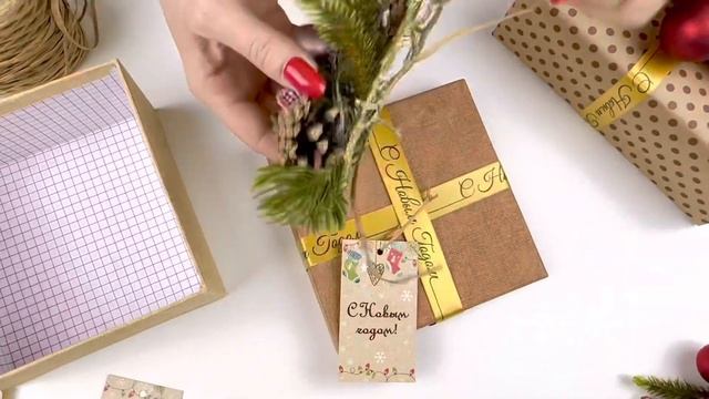 Как красиво задекорировать крышку подарочной коробки смотреть онлайн
