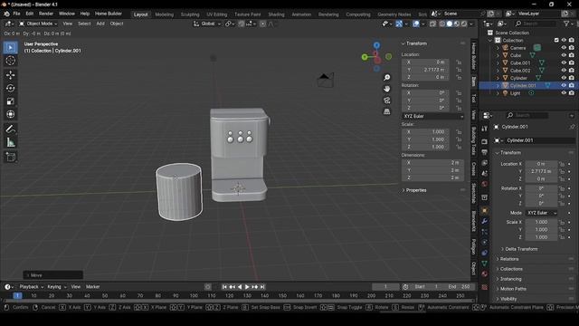 Create A Stunning Low Poly Coffee Machine In Blender 3D! (Beginner Tutorial)#blendertutorial
