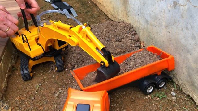 Caminhão, Escavadeira De Brinquedo, Caminhão Caçamba, Brinquedos Legais, Miniatura