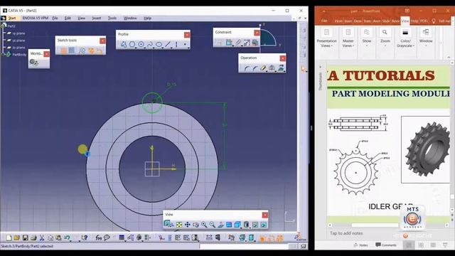 CATIA TUTORIALS (PART MODELLING) LESSON 19 (EXERCISE) смотреть онлайн