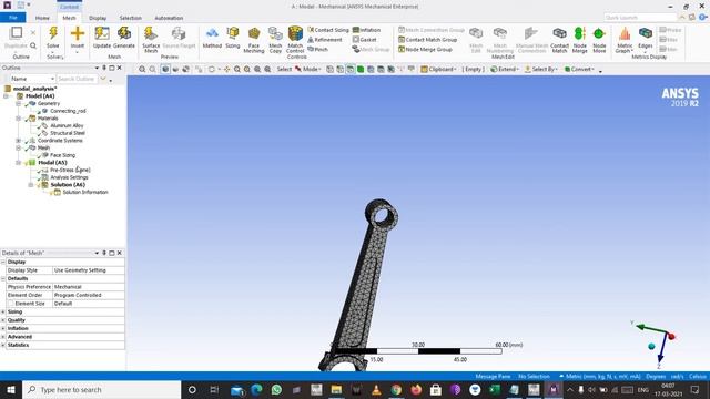 Connecting Rod Modal Analysis on Ansys смотреть онлайн