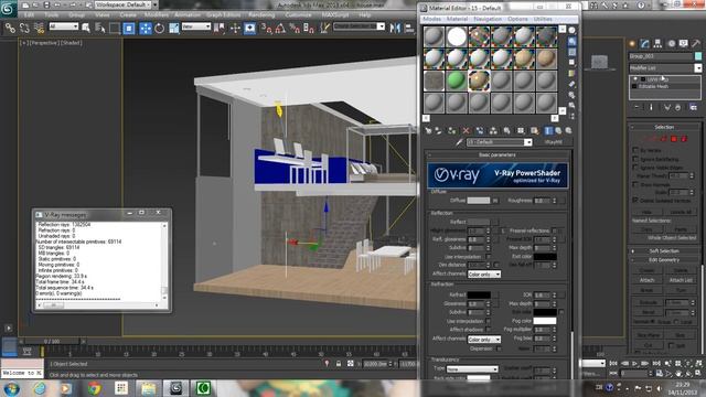 3dsMax - Vray Material - Wood - Bitmap+Reflect+Bump смотреть онлайн