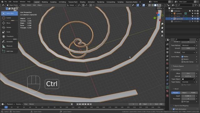 Blender Tutorial - Twisted spiral смотреть онлайн