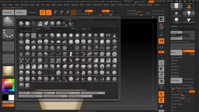 Robot Sculpting Timelapse (ZBrush) смотреть онлайн