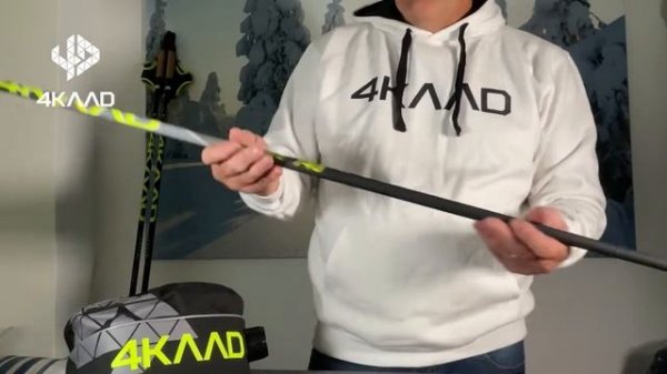 4KAAD CODE 740 ski pole made from Carbon composite material