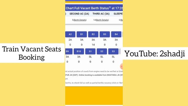 How can I get vacant seat in train | 2SHADJI #railway #train #irctc #ticket смотреть онлайн