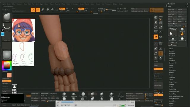 004 | Stylized Girl | Zbrush | Hand Sculpting смотреть онлайн