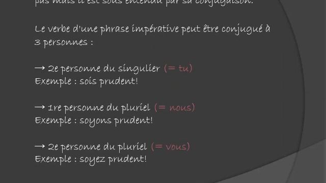 Grammaire -- La Phrase Impérative -- смотреть онлайн