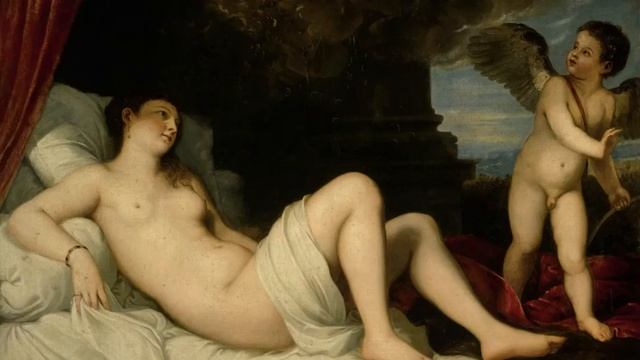 Painting clock Follower of Titian "Danae" смотреть онлайн