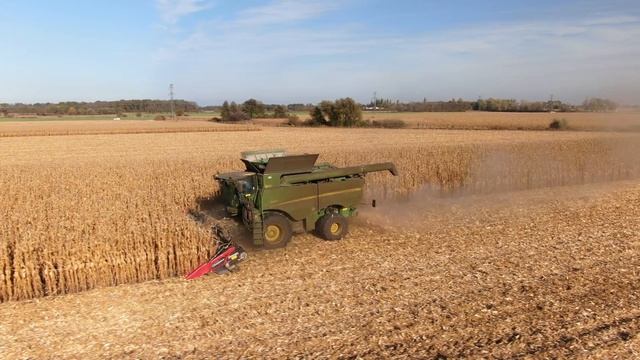 Akcja kukurydza# Corn harvest in Poland 2019#John deere S690#T660 смотреть онлайн