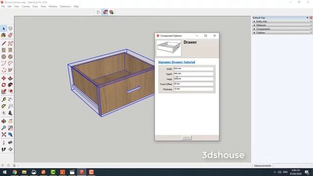 (Preview Lesson) How to Create Dynamic Drawer in Sketchup : Resizable Movement Feature смотреть онлайн