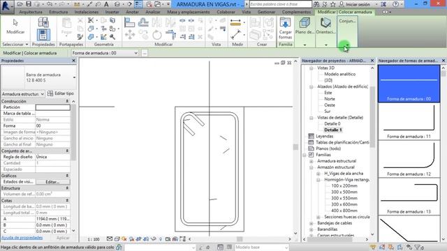 REVIT. Armado de vigas. смотреть онлайн