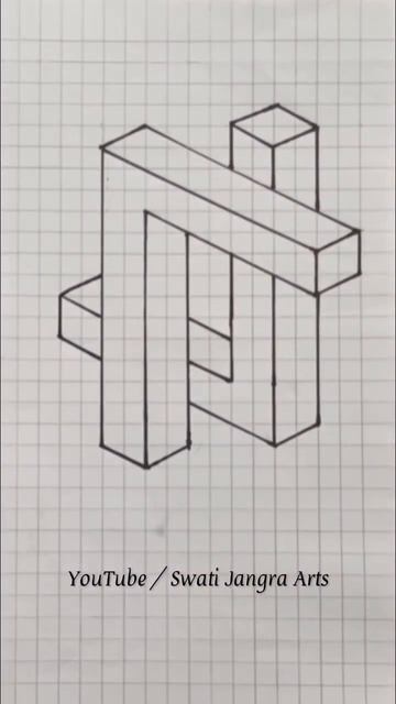 3d Drawing Easy 🤩 Trick Art On Paper #shorts #satisfying #3ddrawing #art  #drawing  #draw