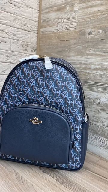 Обзор рюкзака COACH Court Backpack With Coach Monogram PrintSTYLE ID: CF344COLOR: IM/Navy смотреть онлайн
