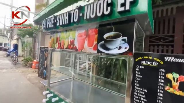 Xe Bán Cafe, Sinh Tố, Nước Ép 1m4 x 60 x 2m Chữ Nổi, Có Đèn Viền - Inox Kim Nguyên смотреть онлайн