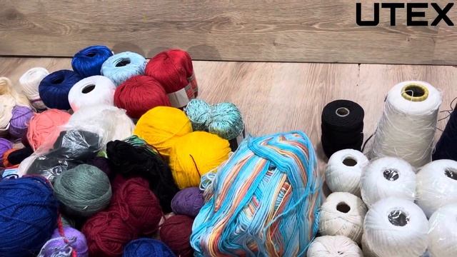 Нитки, Пряжа. 6,5 €/кг (17,7 кг) #891 UTEX Секонд Хенд Оптом