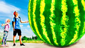 Мультики в реальной жизни! Гигантский Арбуз Видео для Детей