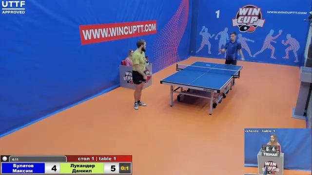 Булатов Максим 0-3 Лукандер Даниил Турнир Восток 1 WIN CUP 11.11.20 Прямой эфир Зал 1 смотреть онлайн