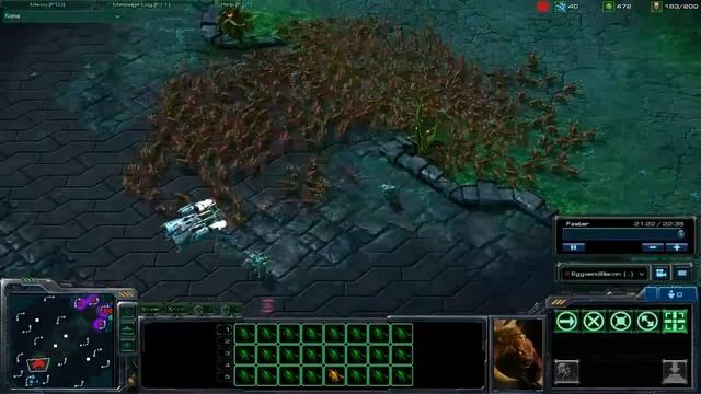 StarCraft 2 Beta Crazy Zergling Rush almost 400 Zerglings Massive Attack 1 смотреть онлайн