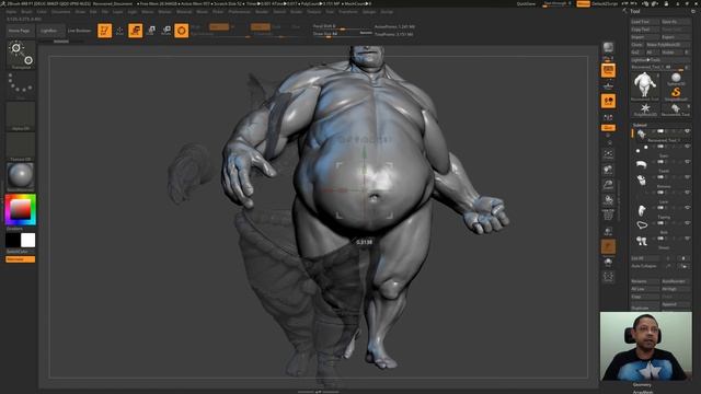 ZBrush Dica Rapida - What`s New ZBrush 4R8 #04 Trabalhando com Subtools Utilizando o Gizmo 3D смотреть онлайн