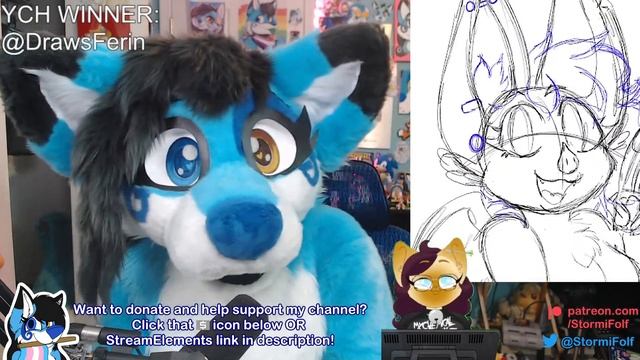 DRAWING YOUR FURSONA AS AN AXOLOTL! 🦎 - Saturday Night Livestream! смотреть онлайн