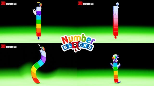 NUMBERBLOCKS Quadparison Part 58 | 3D Blender Lab смотреть онлайн