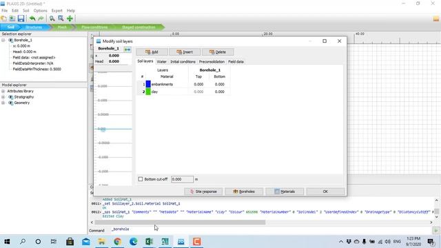 [Plaxis 2d v20 Tutorial] How to define soil layers in Plaxis 2d v20 смотреть онлайн