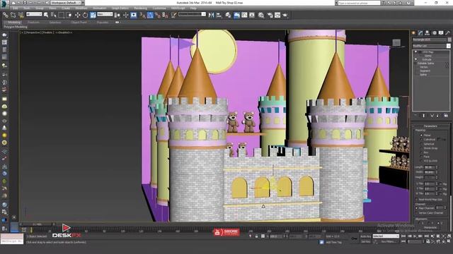 3ds Max Store Design Tutorial Super Market Toys Store Design Desk FX Part 4 смотреть онлайн
