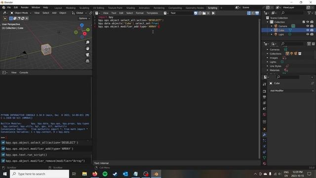 Blender Python Scripting: Add and Apply a Modifier смотреть онлайн