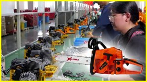 Процесс производства бензопил в Китае!