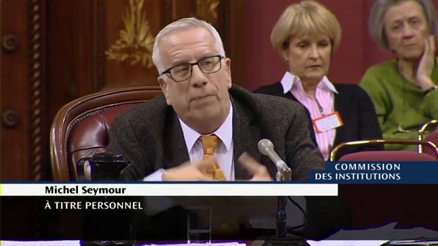 M. Michel Seymour présente un mémoire à la commission des institutions смотреть онлайн