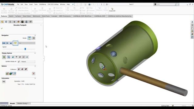 CAMWorks 4-Axis Indexing Method смотреть онлайн