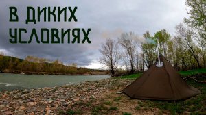 Одиночный Кемпинг в Дикой Природе / Дождь и Ветер на Кубани