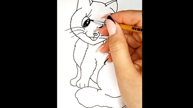 Мысықтың суретін салу/мысықтық суретін бояу/Draw a cat / draw a cat. How to draw a cat correctly? смотреть онлайн