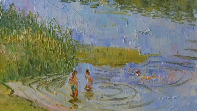 Riverside Painting by Dubrovskyy Aleksandr - **Oil, showcase** смотреть онлайн