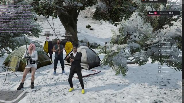 10 часов атмосферной рыбалки в Лос Сантосе Зима Новый Год смотреть онлайн