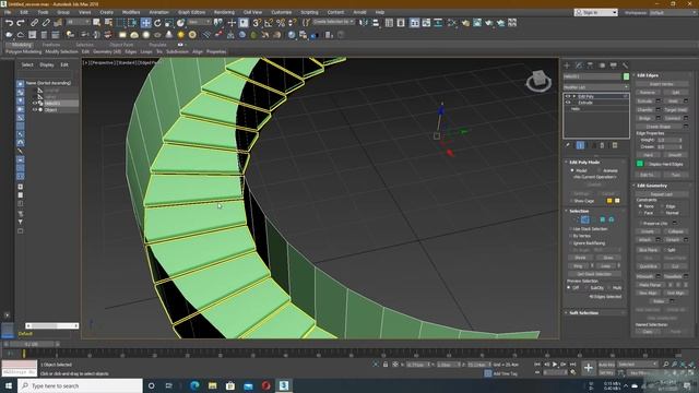 spiral Stair modelling in 3ds max | 3Ds max modelling tutorial смотреть онлайн