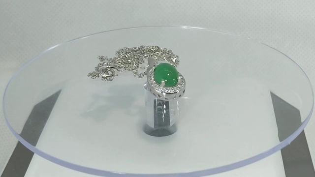 Кулон на цепочке с натуральным бразильским хризопразом 9х7 мм Серебро 925 смотреть онлайн