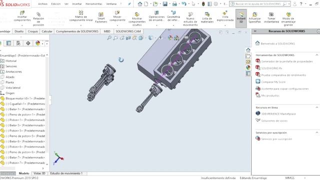 Ensamble motor V8 en SolidWorks 2019 || UTD смотреть онлайн