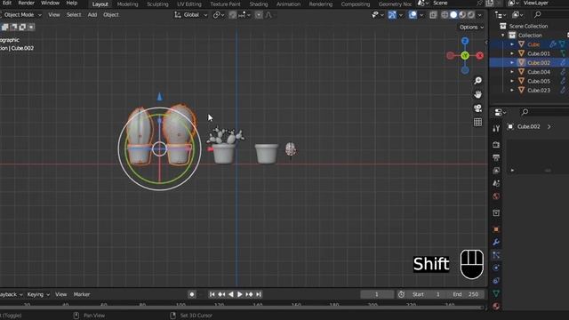 3D cute cactus in blender смотреть онлайн