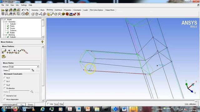 ICEM CFD -Structured Meshing for Y connection cylinder смотреть онлайн