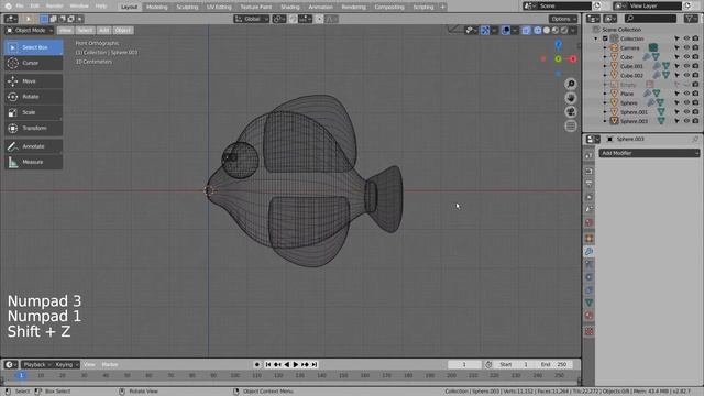 Cartoon fish - Blender Tutorial смотреть онлайн