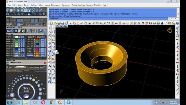 round kolet Basic Rhino for Jewelry cad design rhino cad matrix gemvision tutorial смотреть онлайн
