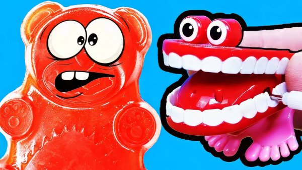 АНТИСТРЕСС ЗУБАСТИК И ЖЕЛЕЙНЫЙ МЕДВЕДЬ ВАЛЕРА