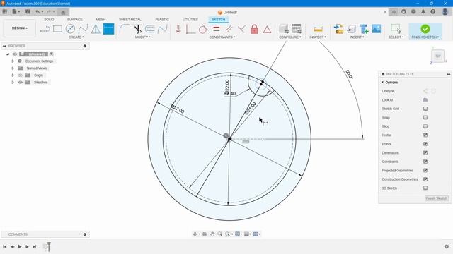Simple 2d CAD Design for Practice || Exercise 22 || Autodesk Fusion 360 смотреть онлайн