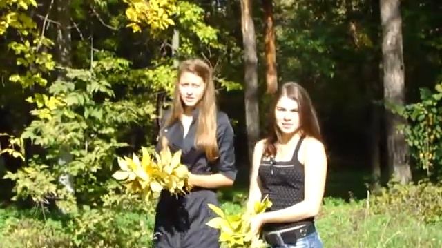 20.09.2012 школа. Люба и Таня кидают листики смотреть онлайн