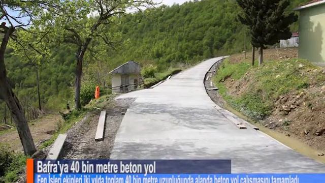 Bafra'ya 40 bin metre beton yol смотреть онлайн