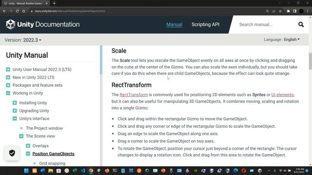 The Scene view: Position GameObjects - Unity’s interface User Manual 2022.3 (LTS). смотреть онлайн