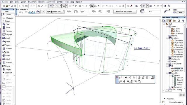 The ARCHICAD Shell Tool - Move and rotate shell hole cutting body смотреть онлайн